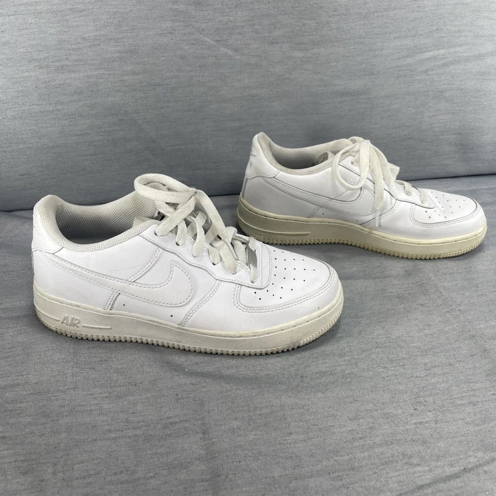 Nike Boys Air Force 1 Low 314192-117 White Casual Shoes Sneakers Size 6Y